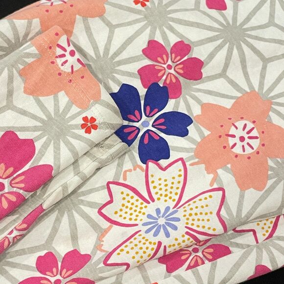 ~ Tea Dress, 5 Girls, Floral, Long Sleeve, Wrap, Pink Gray Purple Cotton Stretch - Picture 3 of 14